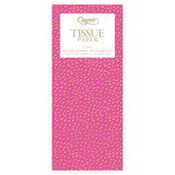 Caspari Little Dash Tissue Paper in Fuchsia & Gold - 4 Sheets Included TIS044