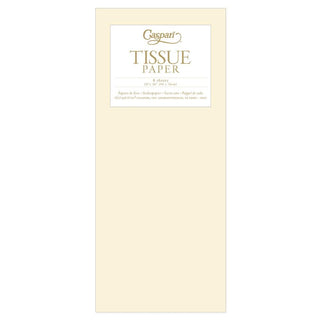 Caspari Solid Tissue Paper in Vintage Cream - 8 Sheets Included TIS061